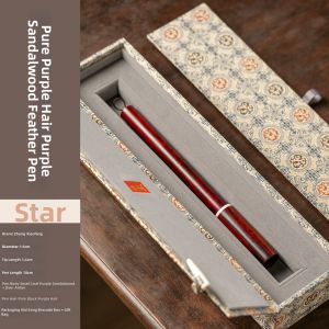 ZHANGXIAOFENG | Premium Purple Hare Hair Writing Brush with Antler & Sandalwood Small Leaf