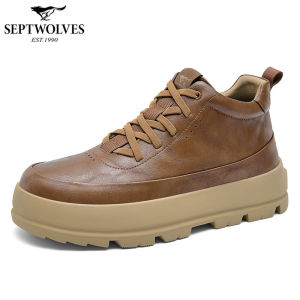SEPTWOLVES | Thick Sole Increasing Height British Style Boots for Men