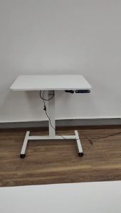 Electric Lifting Desk Up-down Standing Moving PC Desk White Study Reading Home Office Desk Side Table