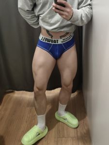 Muscle Store [Size] Good Quality Cotton Mens Triangle Underwear Pure Mid-Waist Breathable Flattering Hip Lifting Shorts