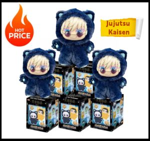 Bandai | 6PC Hot Sale Black Jujutsu Kaisen Blind Box Cat Park Party Plush Toy Season 2 Gojo Satoru Eaki Pendant Periphery Christmas Gifts
