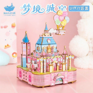 MAODETIANKONGZHICHENG | Rotatable Cute Birthday Gift DIY Castle Music Box