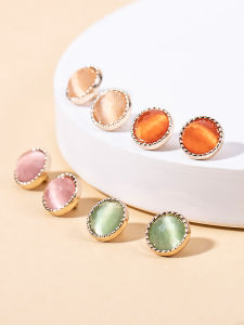 กระดุมโลหะสไตล์แมวตาโลหะสุดเก๋สำหรับเสื้อเชิ้ตและเสื้อสเวตเตอร์ เสื้อเชิ้ตแฟชั่นสำหรับผู้หญิง เสื้อผ้าระดับไฮเอนด์