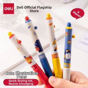 deli | Quick-Drying Cute Patterned Student Pen 0.5mm