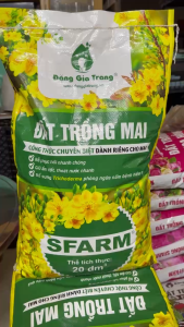 Đất trồng mai SFARM công thức chuyên biệt dành riêng cho mai - Bao 20dm3 - Đất sạch ngừa nấm dinh dưỡng cao cho cây mai