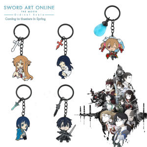 Anime Sword Art Online Metal Keychain Asuna Krito Kirigaya Kazuto Key Chain for Backpack Key Rings for Fans Gift Accessories