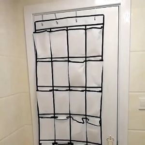 24 Pocket Hanging Shoe Rack Organizer Storage Accessories Wall Mounted Mesh Shoe Box Shoes Organizer Storage