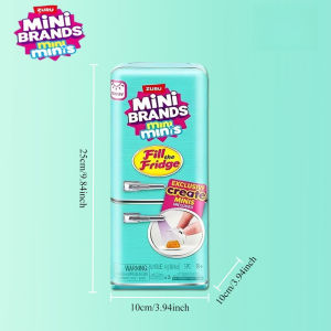 Bandai | ZURU Mini Brands Mini Fridge Blind Box Set Miniature Food Play House Kitchen Collectible Surprise Ball Toy for Kids Gift