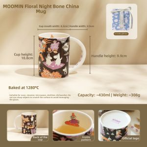 LOTUS BLUE | Moomin Patterned Bone China Mug