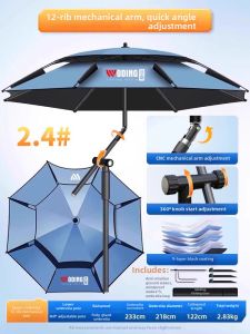 woding | Sun Protection Heavy Rainproof Fishing Umbrella