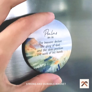 SHEPHERD.SG Christian Magnet (Button) with Bible Verse - Christian Gifts and Ministry