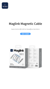 WIWU Magnetic Charging Cable Type C to Type C/Lightning Super Organized Charging Magnetic highly durable flexible Data Cable for IphoneMacBook Pro/AiriPad and Another Brand Phone/Laptop