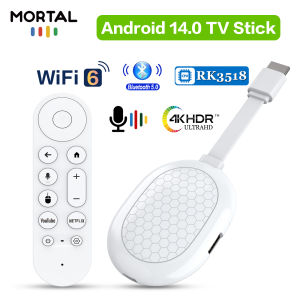 Android14.0 Mini TV Stick 4K HDR10 New Features 2G 16G BT5.0 Voice Assistant Wifi 6 USB3.0 Quad Core Q2S TV Dongle Media Player
