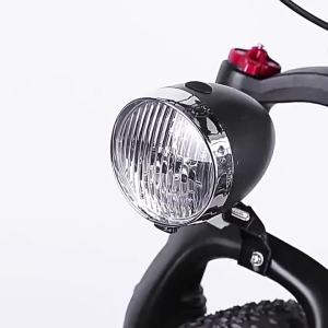 3 LED Retro Vintage Bike Headlight Classic Front Light Waterproof Bicycle Lamp for Night Road Cycling