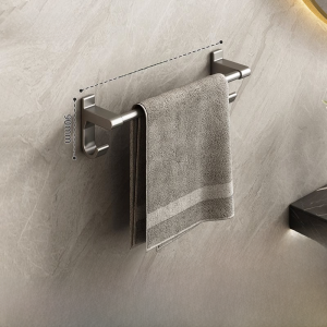 Towel Rack Single Rod Double Rod Bathroom Cool Towel Bar Punch-Free Space Aluminum Shelf Bathroom Hanging Towel Rack