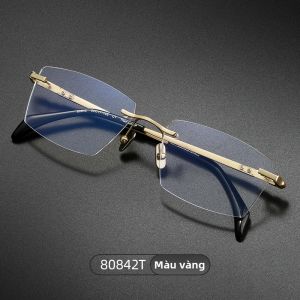 Kính Cận Không Gọng Nhẹ Titan Chống Sáng Cho Nam