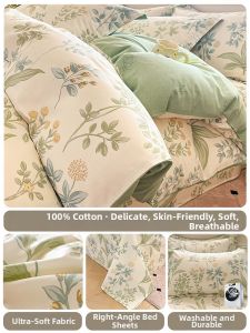 JIFANPAUL | Cotton Bedding Set Bed Sheets and Duvet Cover