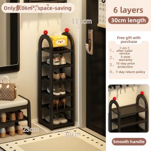 TUOJUE | Narrow Space-Saving Vertical Shoe Organizer