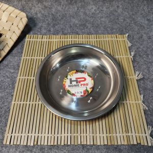PIRING MAKAN DALAM STENLESS RICE PLATE 14-22cm KRN af-247 Stenless steel tebal dan anti karat Kitchenware