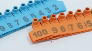 100Pcs Livestock Pig Ear Tags 5X4cm Non-consecutive Numbering Pig Label for Pig Goat Sheep Cattle Animal Identification
