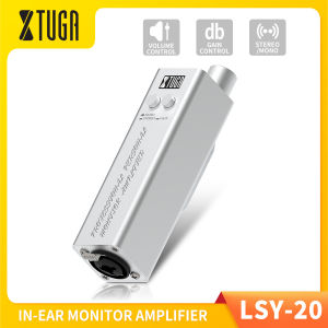 XTUGA LSY-20 Personal In Ear Monitor Amplifier Portable Headphone Amplifier with Stereo/Mono Headphone Amp with XLR and TRS Input 3.5mm Output for Keyboardists Drummers Guitar