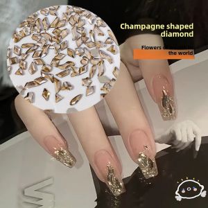 Màu Champagne Thông Qua Màu Đen Mini Nhỏ Đáy Bằng Không Đều Kim Cương Kim Cương Mới Nail Khoan Siêu Flash Máy Khoan Nước Cho Tiệm Làm Móng Tay