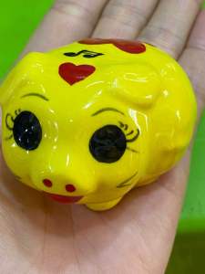 Bé heo vàng cute gốm sứ trưng bàn may mắn tài lộc