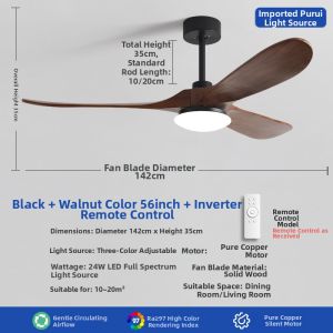 KAIYE | 90 Inch High Power Vintage Ceiling Fan Light