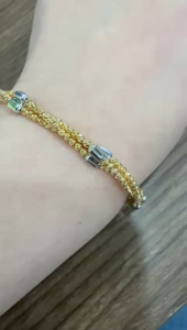 Poh Heng Jewellery 22K Radiant Bangle in Yellow White Gold[Price By Weight]