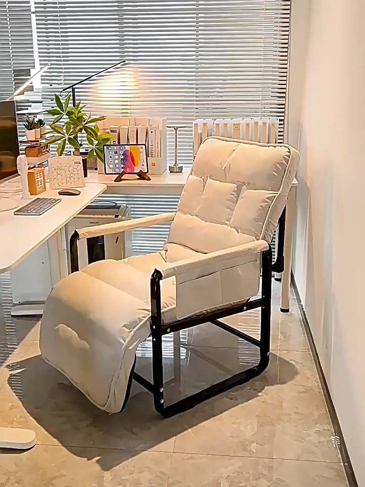 Folding lounge chair for lunch break lazy sofa chair leisure computer chair sofa chair