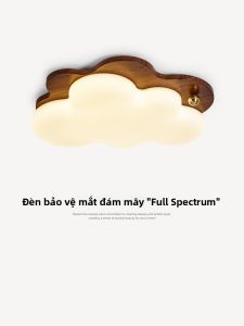 NSWR | Vintage Style Wooden Texture Creative Cloud Design Full Spectrum Eye Protection Ceiling Light