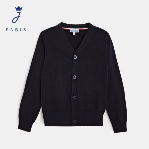 Jacadi | Plain V-Neck Cardigan Sweater