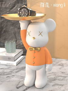 Violent Bear Household Hallway Key Ornaments Gathering Bear Tray Living Room Coffee Table Home Decorations Housewarming Gift