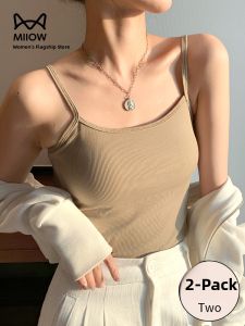 miiow | Cat Woman Strap Vest Womens Inner Wear 2025 New Spring Summer Outdoor Wear Slimming Threaded Top Beauty Back Base Layer