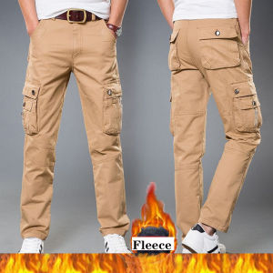 Winter Fleece Warm Tactical Pants Zip Cotton Trousers Loose Army Green Cargo Pants Men Casual Plus Thicken Tooling Pants Size 40