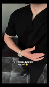 Áo Thun Nam Cổ V Cotton SlimFit Cao Cấp 2 màu Trắng-Đen dễ phối đồ