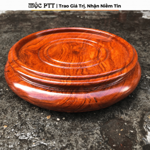 Kỷ tròn Đế tròn mẫu VIP gỗ Hương Đá nguyên khối 100% lọt lòng 12 14 16 18 20 22 24 26 28 30 cao 5 6 cm