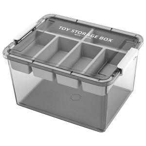 Transparent Childrens Toy Storage Box for Magnetic Tiles Blocks Small Parts