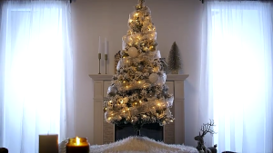 WakayaHome | Christmas decoration PVC Xmas Tree with snow Flocking Craft Artificial Christmas Tree For Decoration