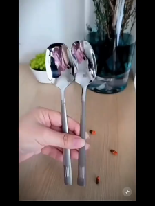 Stainless Steel Spoon Coffee Ice Cream Dessert Soup Square Head Spoons Golden Portable Home Kitchen Tableware