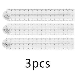 1-3pcs Transparent Rulers Folding Straight Plastic Ruler For Students To Work Learn-Simple Scale Drawing Tools School Supplies