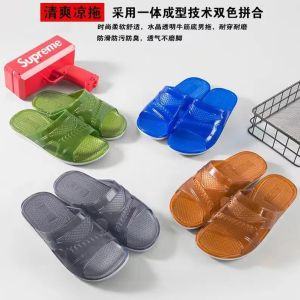 Dép Nam Mùa Hè Chống Trượt Kháng Mùi PVC Dệt Kim Dép Xăng Đan Thường Ngày Mùa Hè Chống Mài Mòn Thời Trang Trong Nhà Ngoài Trời