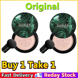 【Buy 1 Take 1】SUNISA Foundation Mushroom Head Air Cushion Waterproof BB Cream Oil Control Frost Conce ORIGINAL Sunisa Waterproof Foundation Mushroom Head Air Cushion Waterproof BB and CC Korean
