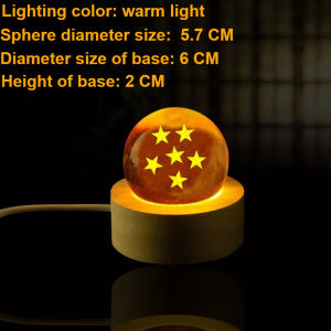 Bandai | Dragon Ball crystal ball lamp Dragon wishing ball Led nightlight mini anime character crystal ball desktop ornaments gift toys