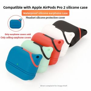 Silicone Protective Case for AirPods Pro2 Pro3 Wireless Bluetooth Earphone Waterproof Shockproof Simple Business Style