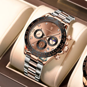 POEDAGAR Luxury Men Watch Chronograph Waterproof Luminous Date Man Wristwatch Outdoor Sport Stainless Steel Mens Quartz Watches