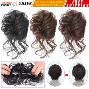 Human Hair Wigs For Women Brazilian Deep Wave Frontal Wig 180 Density Transparent T Part Lace Wig Jerry Curl Bob Pre Plucked Remy Womens Wigs Curly Claw Bun Wig Synthetic Hair Natural Black Brown Messy Donut Curl Bun Hair Extensions Korean Messy Curly