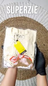 Baju Anak Perempuan Lengan Panjang Karakter Kartun Animasi Lucu Kupu-Kupu FAIRY TALE Warna Cream