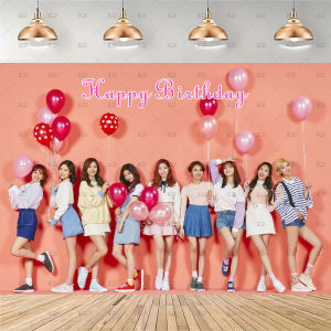 Beast Kingdom | K-pop Girl Group TwiceS Birthday Party Decoration Background Supplies Balloon Set Cake Toppers Bunting Banner Teenager Gift Prop