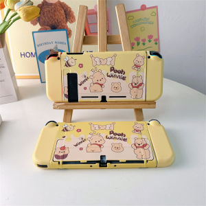 กระเป๋าหมีน่ารักสำหรับนินเท็นโดสวิตช์ OLED/Switch/Switch Lite เคสป้องกันแบบแยกเคสลายการ์ตูนป้องกันรอยขีดข่วนเคสนินเท็นโดสวิตช์ OLED/Switch Lite